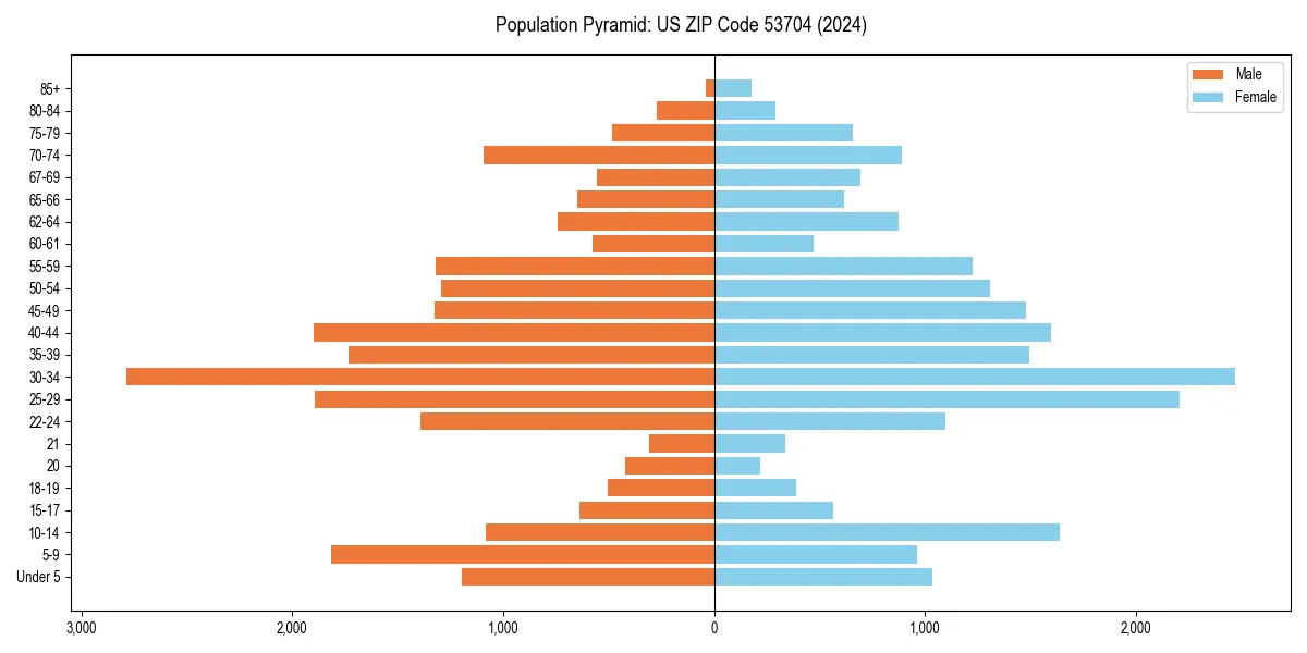 Population pyramid for 