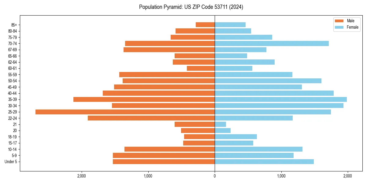 Population pyramid for 