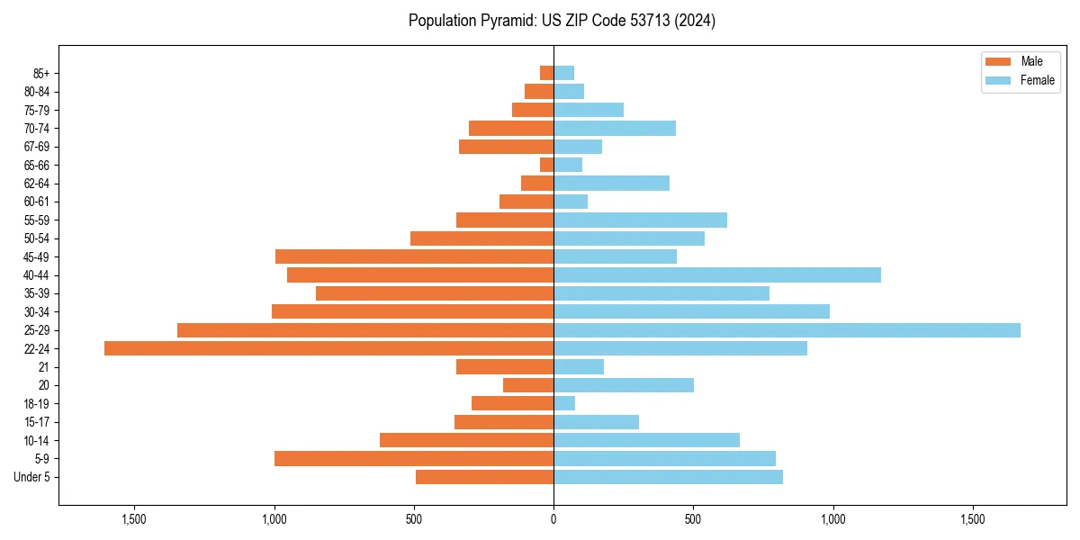 Population pyramid for 