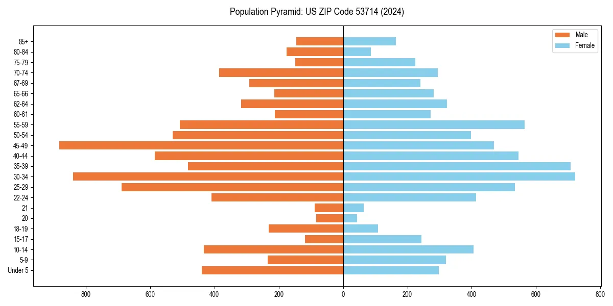 Population pyramid for 