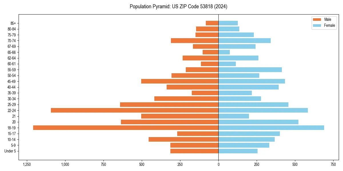 Population pyramid for 