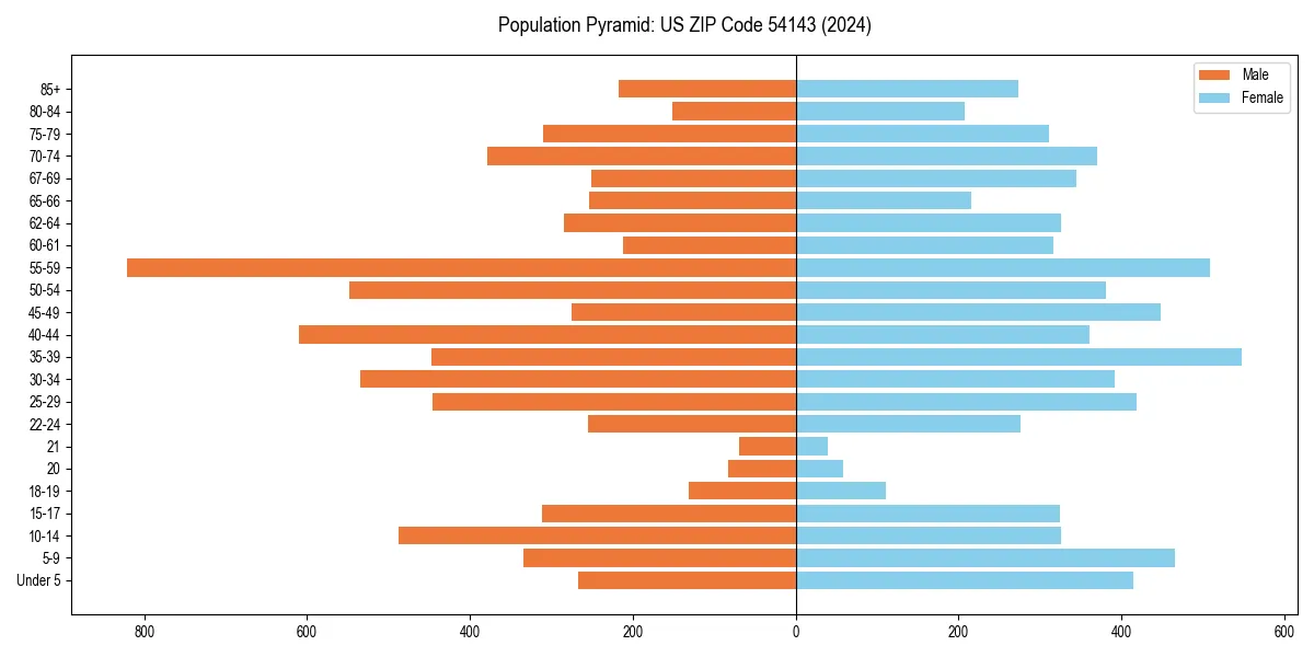 Population pyramid for 
