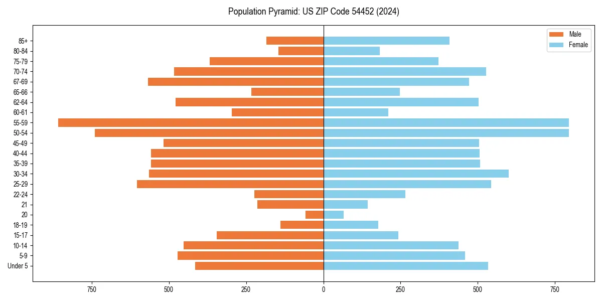 Population pyramid for 