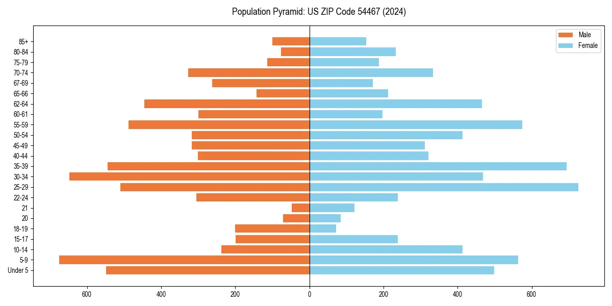 Population pyramid for 