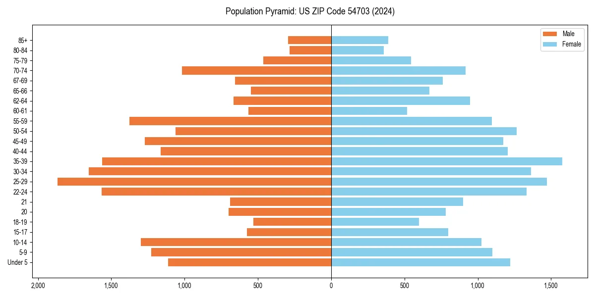 Population pyramid for 
