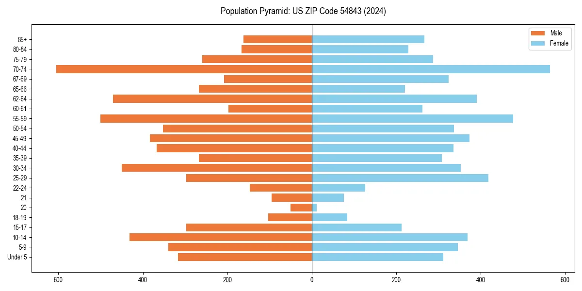 Population pyramid for 