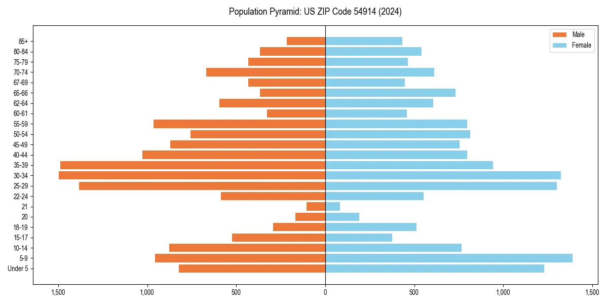 Population pyramid for 