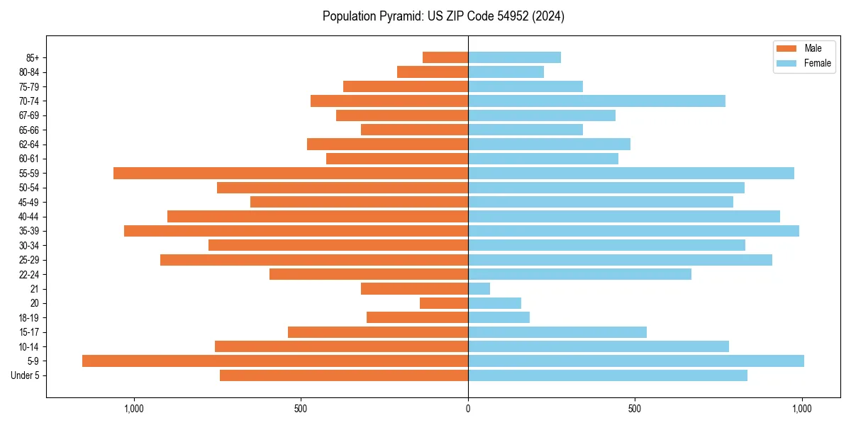 Population pyramid for 