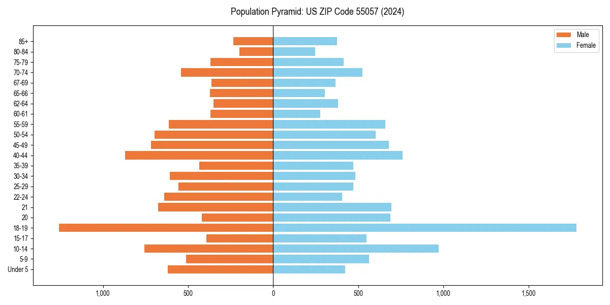 Population pyramid for 