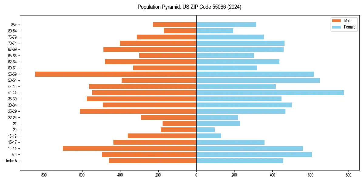 Population pyramid for 
