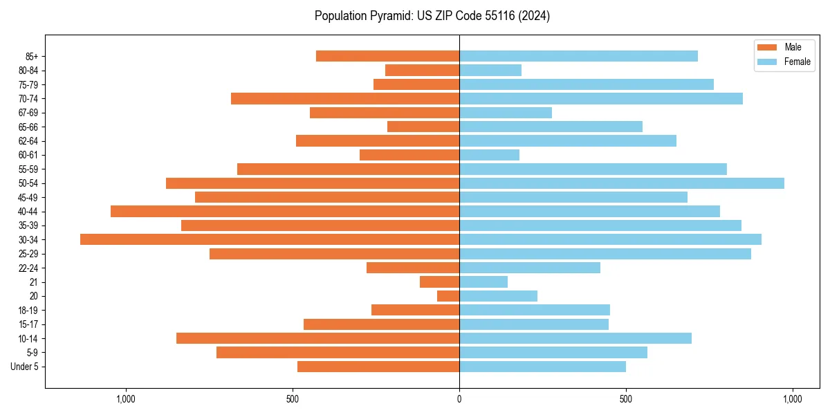 Population pyramid for 