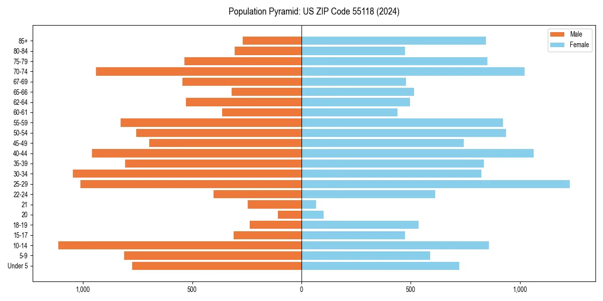 Population pyramid for 