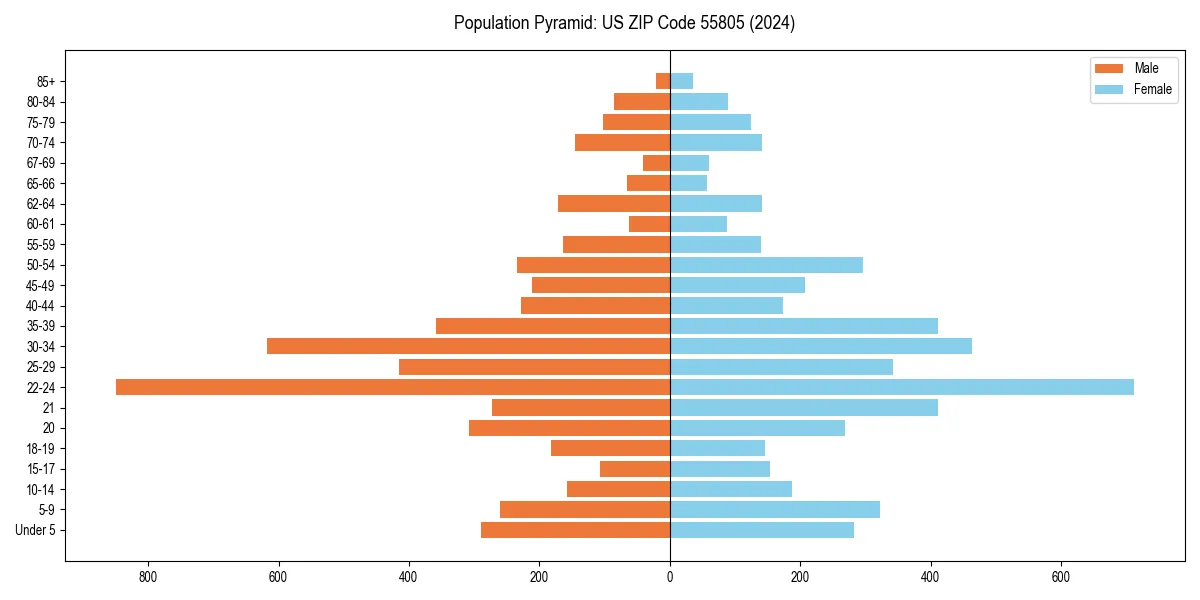 Population pyramid for 