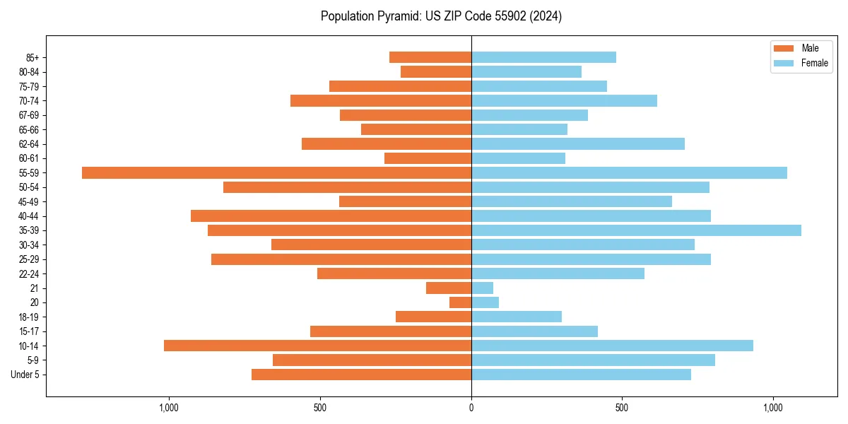 Population pyramid for 