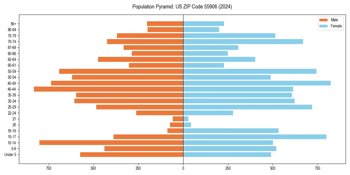Population pyramid for 
