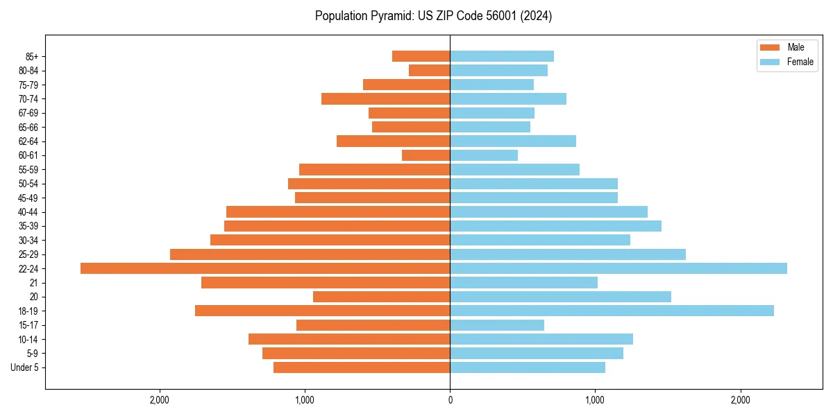 Population pyramid for 