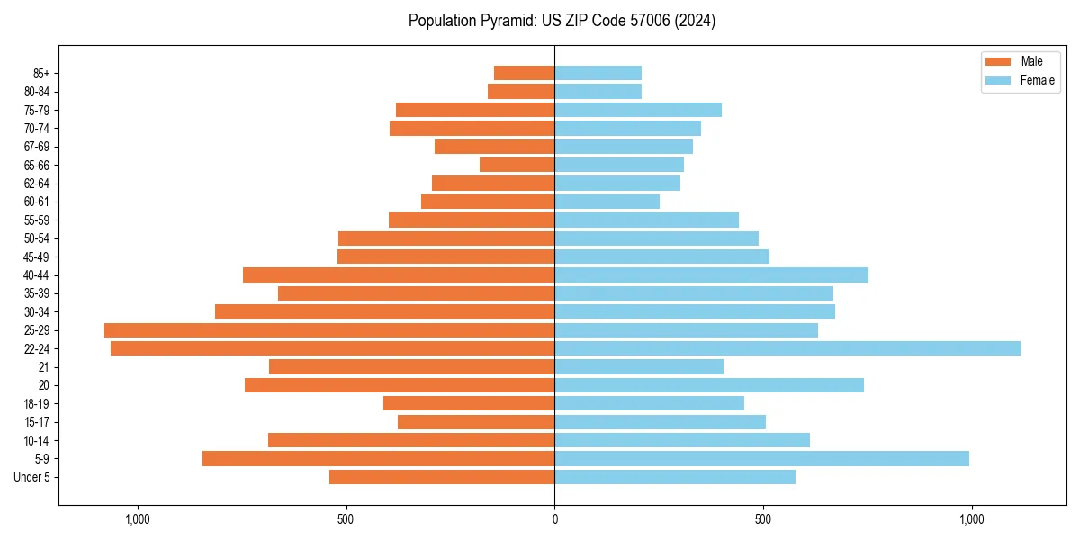 Population pyramid for 
