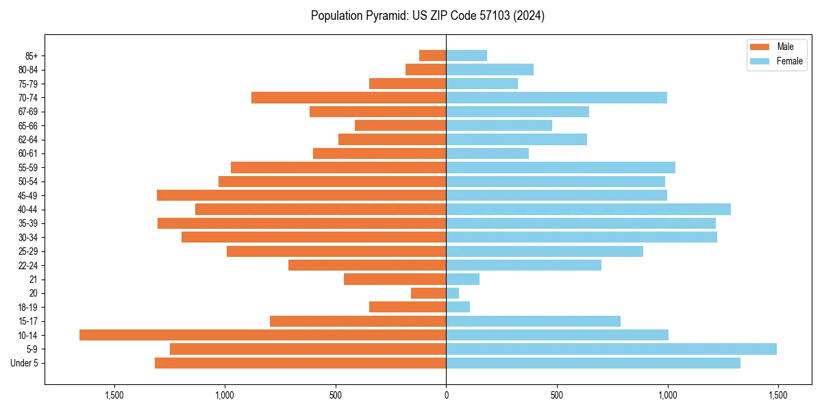 Population pyramid for 