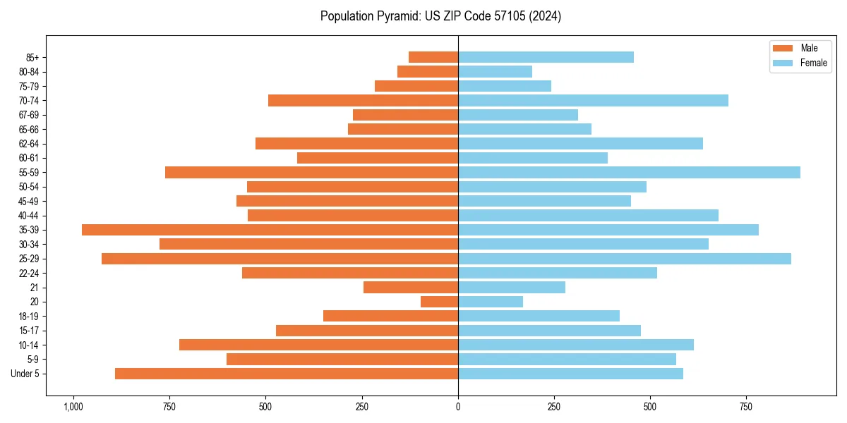 Population pyramid for 
