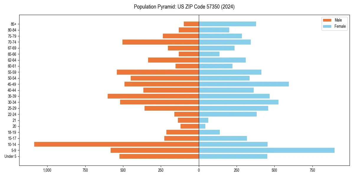 Population pyramid for 