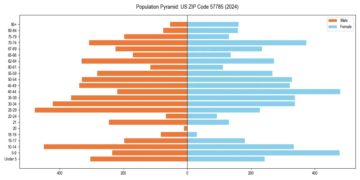 Population pyramid for 