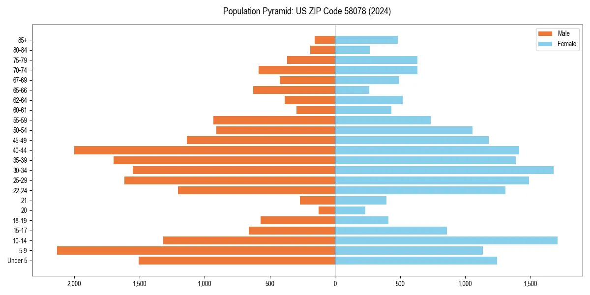 Population pyramid for 