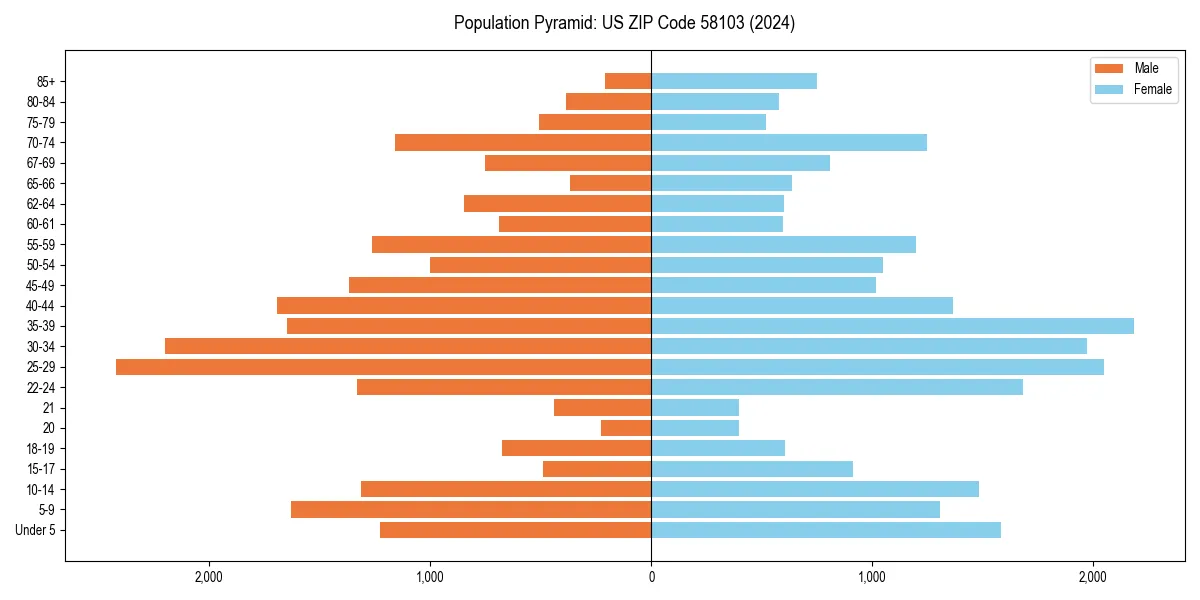 Population pyramid for 