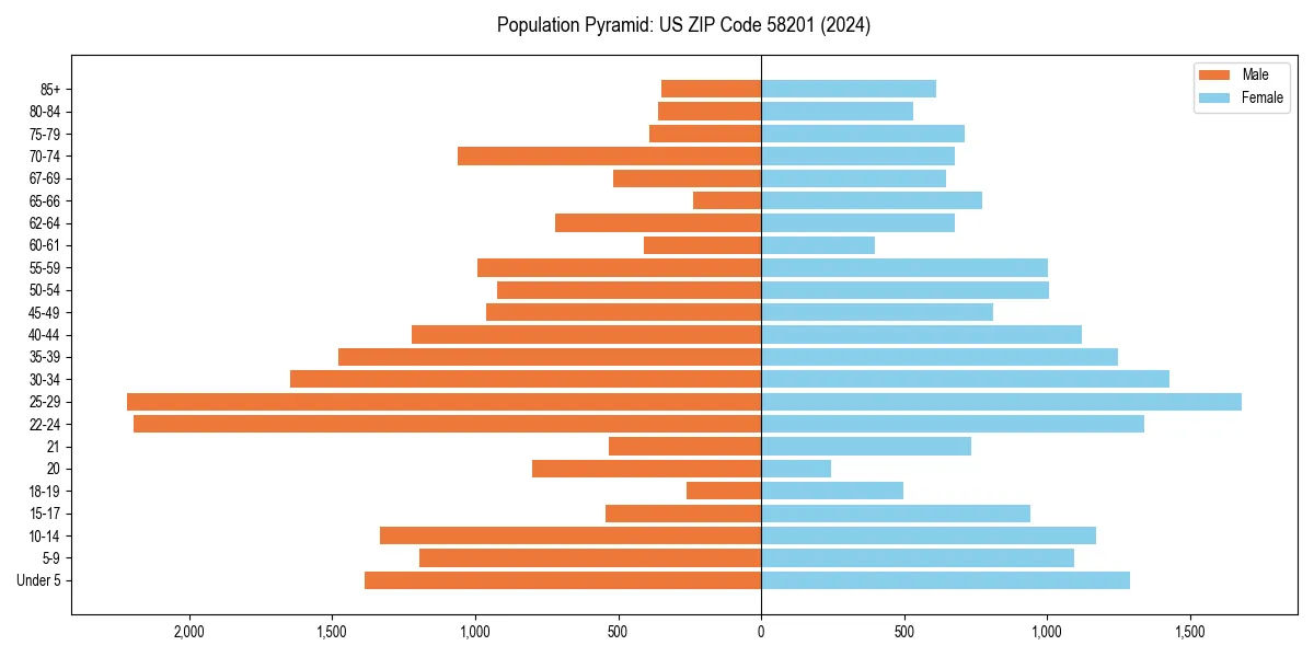 Population pyramid for 