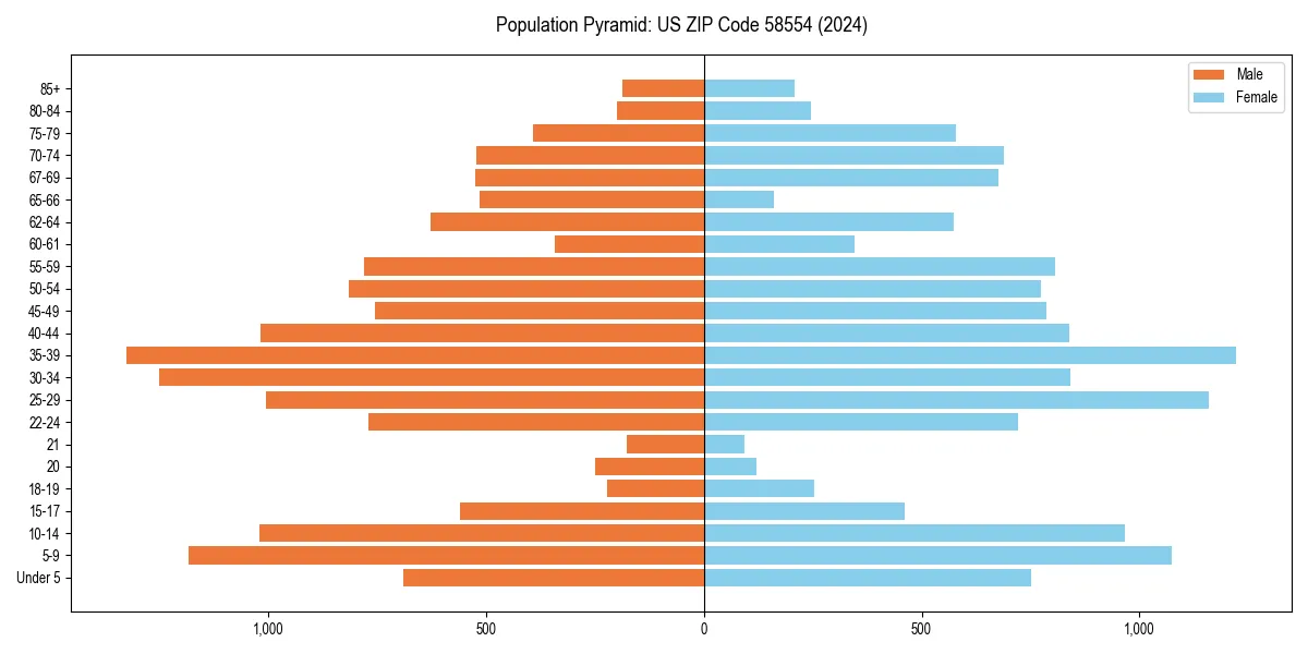 Population pyramid for 