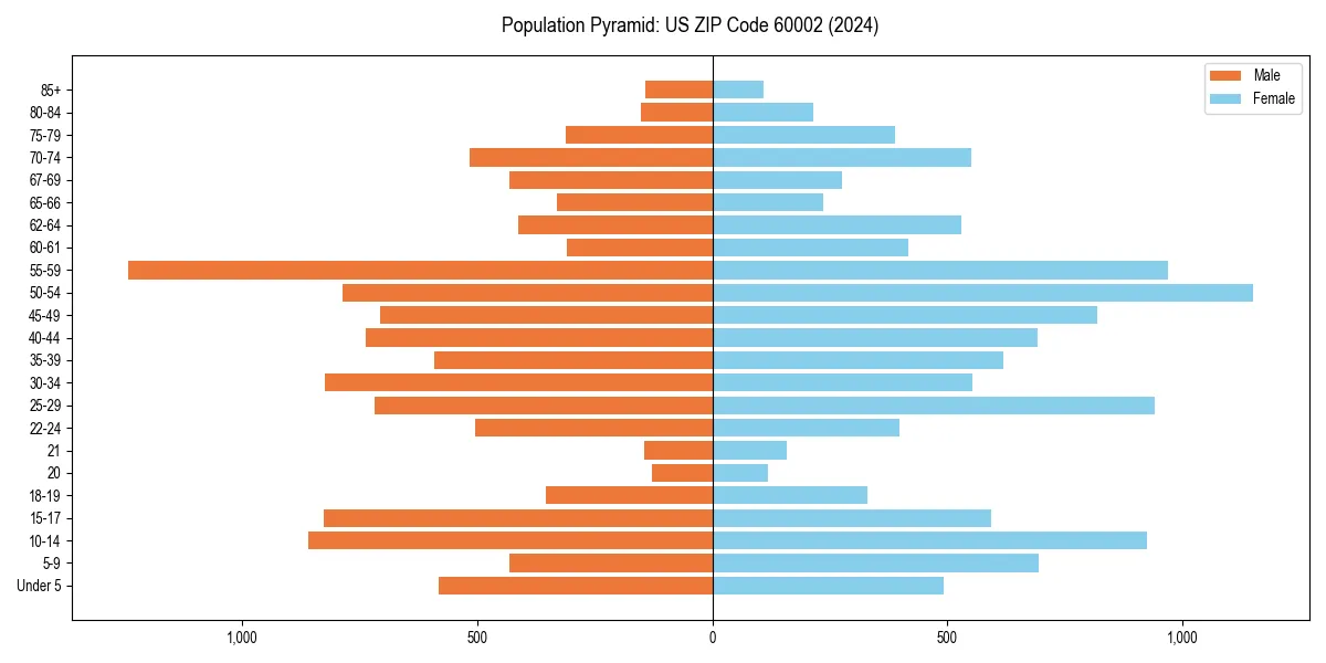 Population pyramid for 