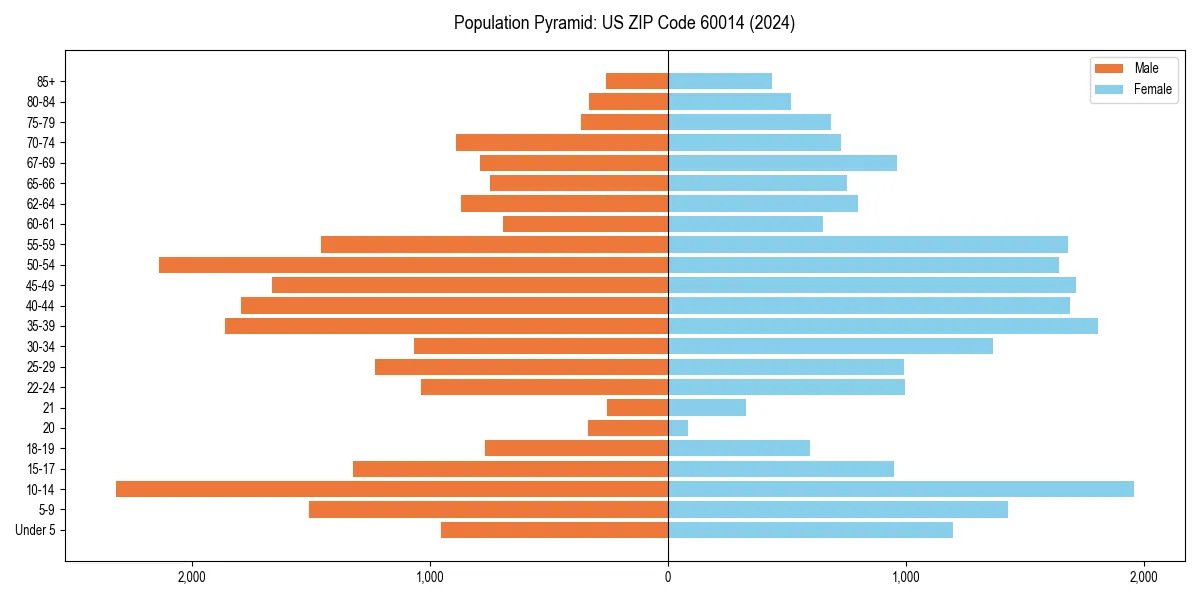 Population pyramid for 
