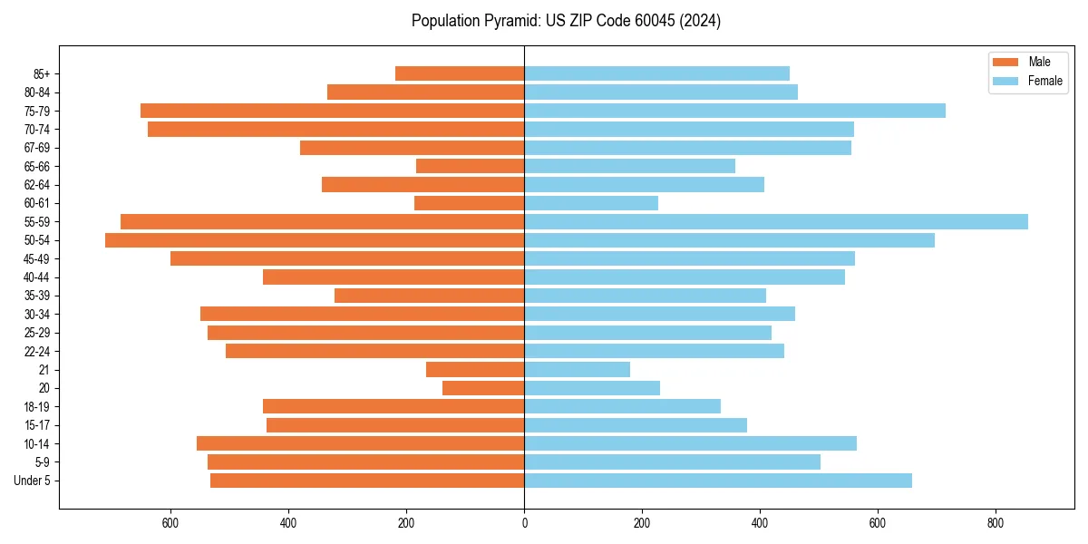Population pyramid for 