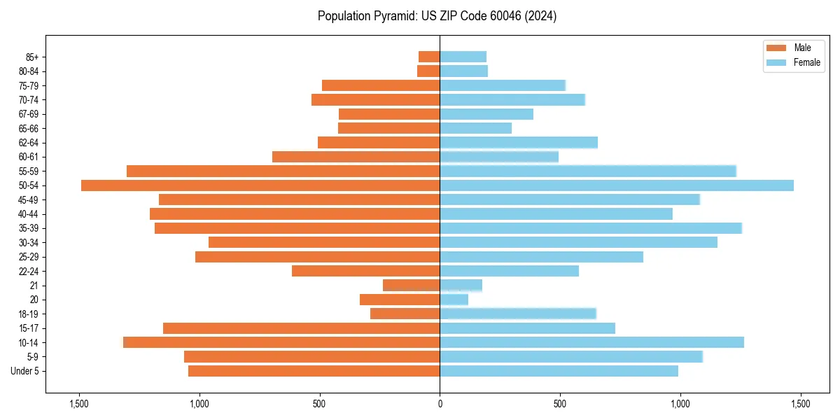 Population pyramid for 