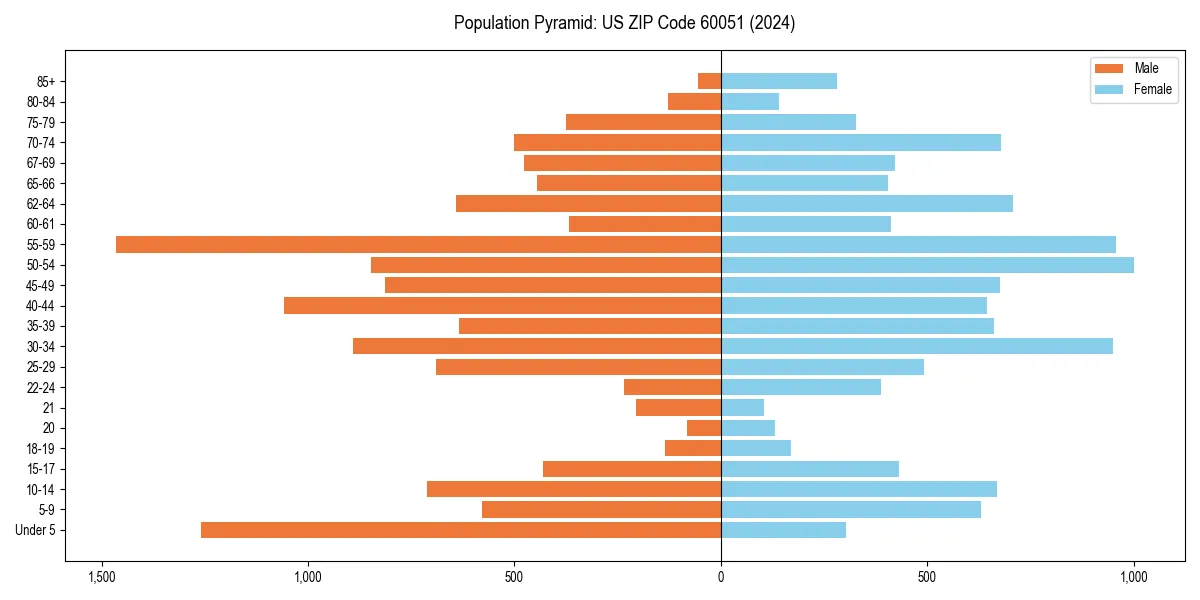 Population pyramid for 