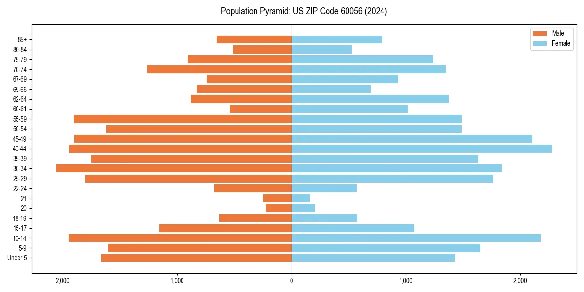 Population pyramid for 