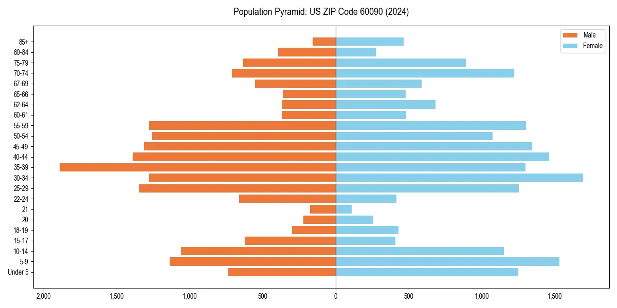 Population pyramid for 