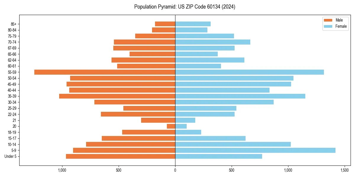 Population pyramid for 