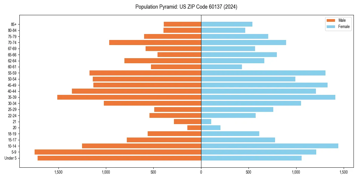 Population pyramid for 