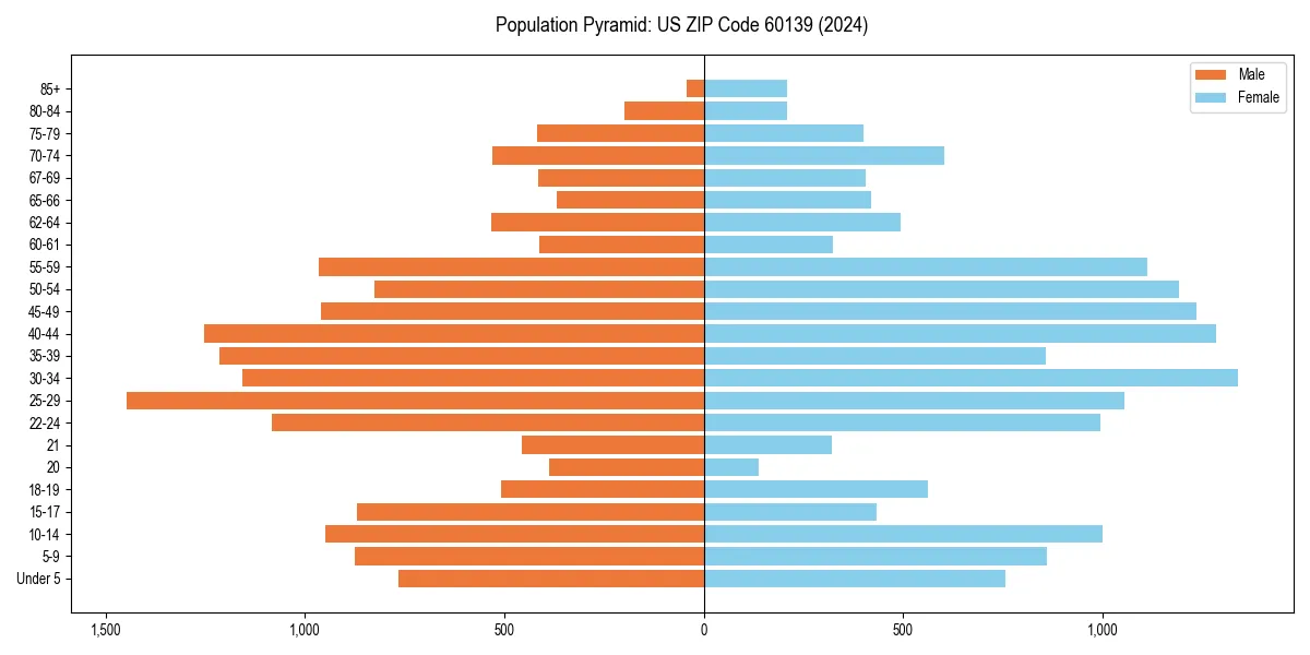 Population pyramid for 