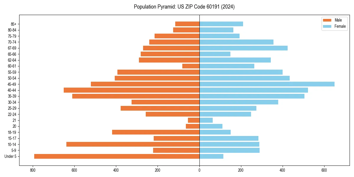 Population pyramid for 