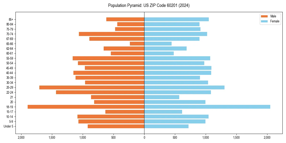 Population pyramid for 