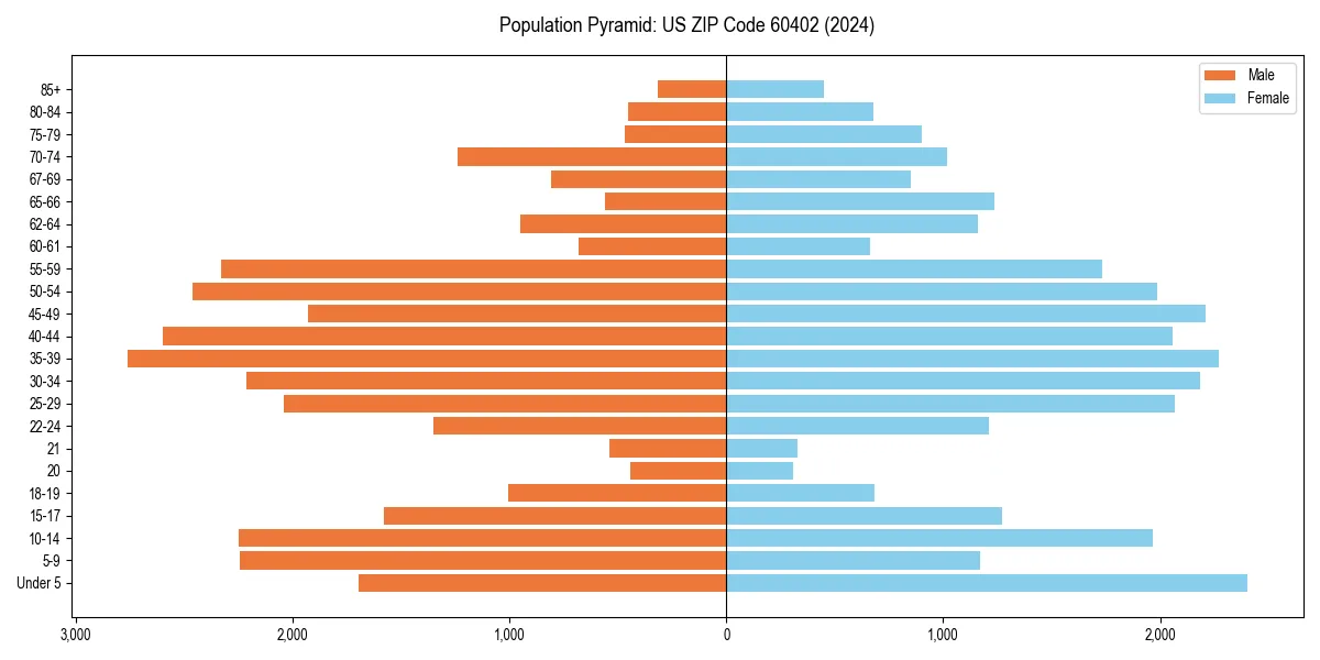 Population pyramid for 