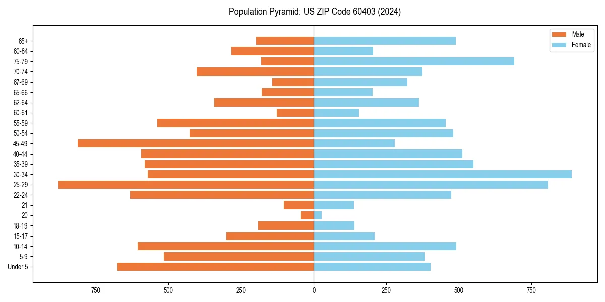 Population pyramid for 