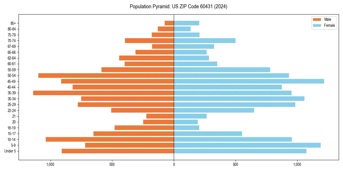 Population pyramid for 