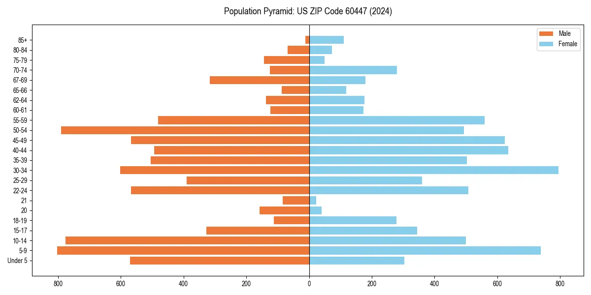 Population pyramid for 