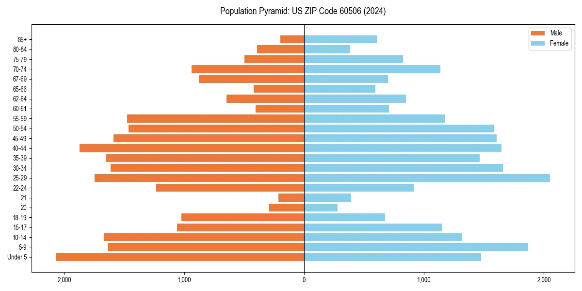 Population pyramid for 