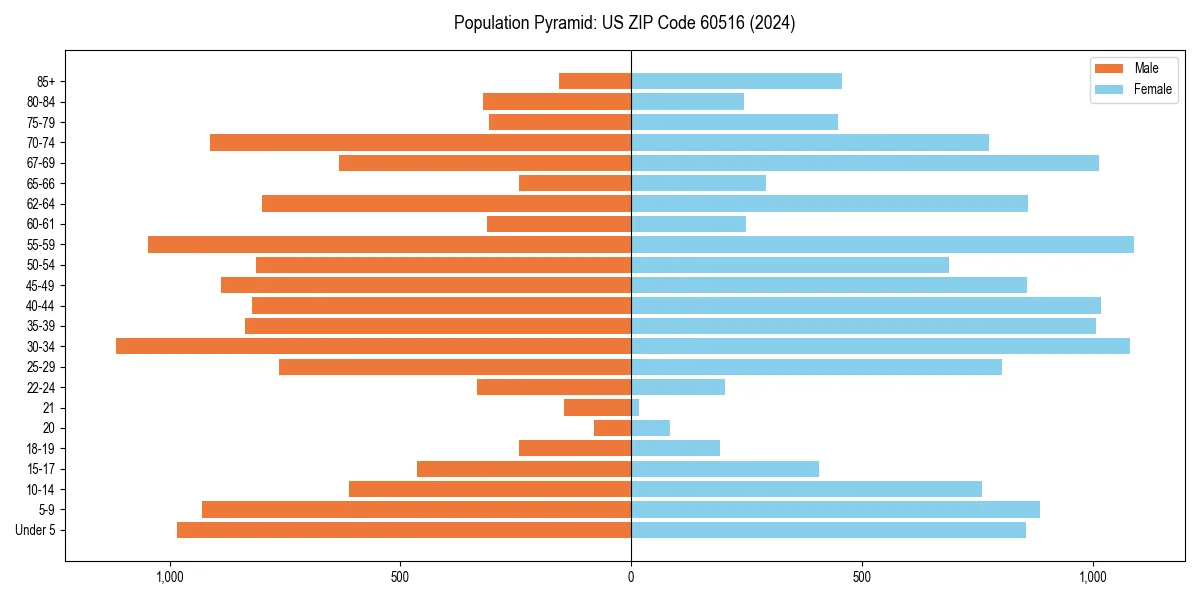 Population pyramid for 