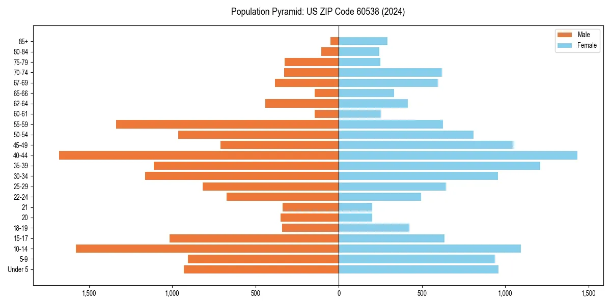 Population pyramid for 