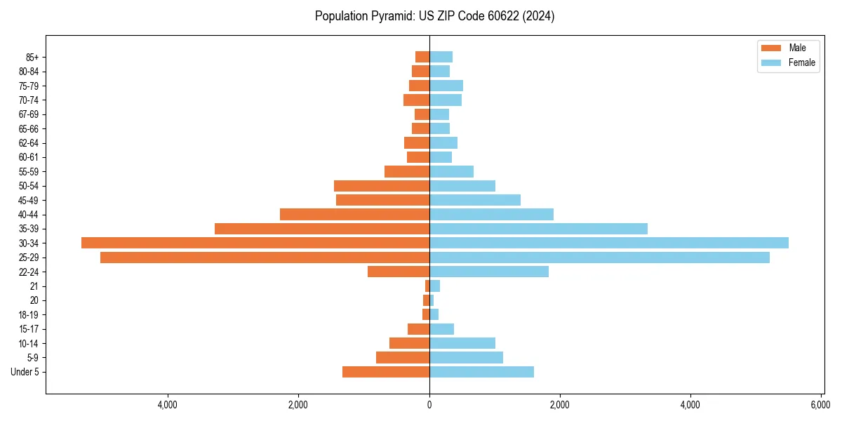 Population pyramid for 
