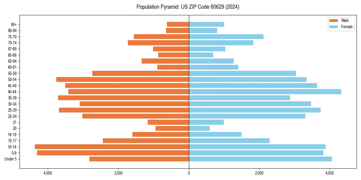 Population pyramid for 